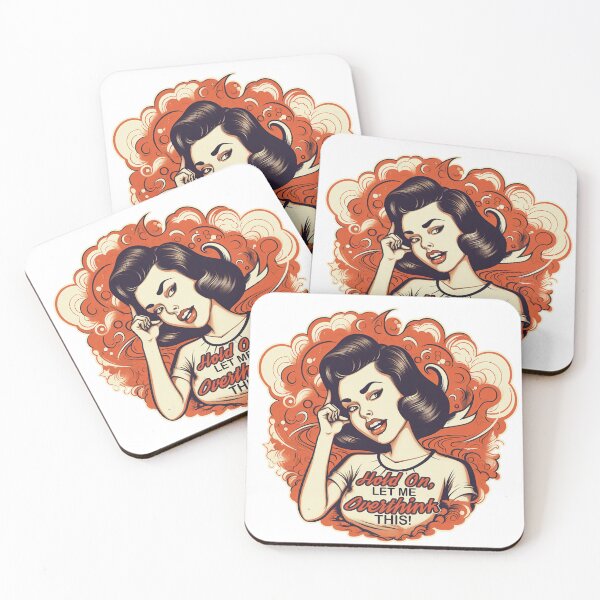 Item preview, Retro Style Chic "Hold On Let Me Overthink This"  designed and sold by Driftwood Spirits.