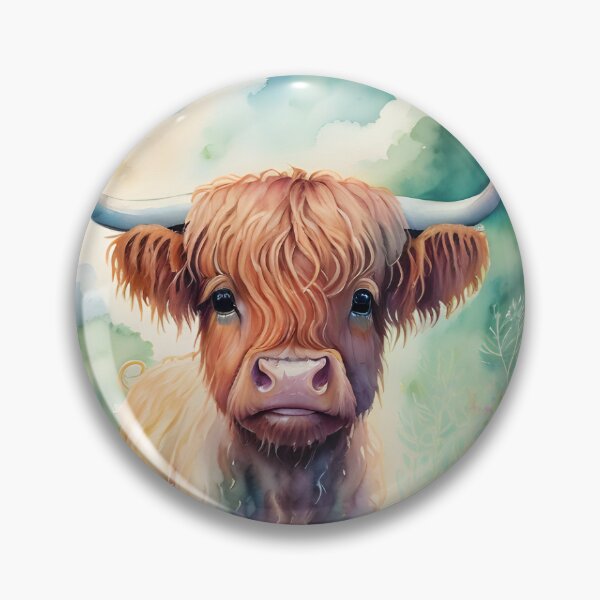 Item preview, Watercolor Scottish Highland cow designed and sold by Nolan6.