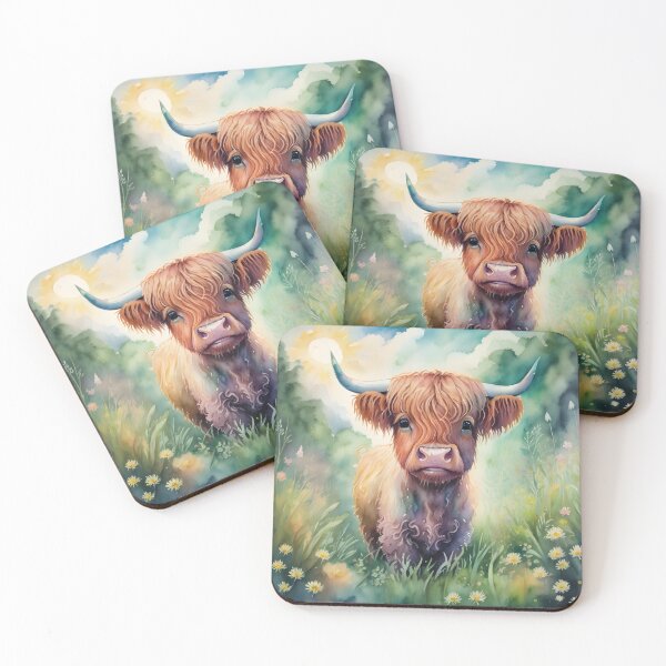 Item preview, Watercolor Scottish Highland cow designed and sold by Nolan6.