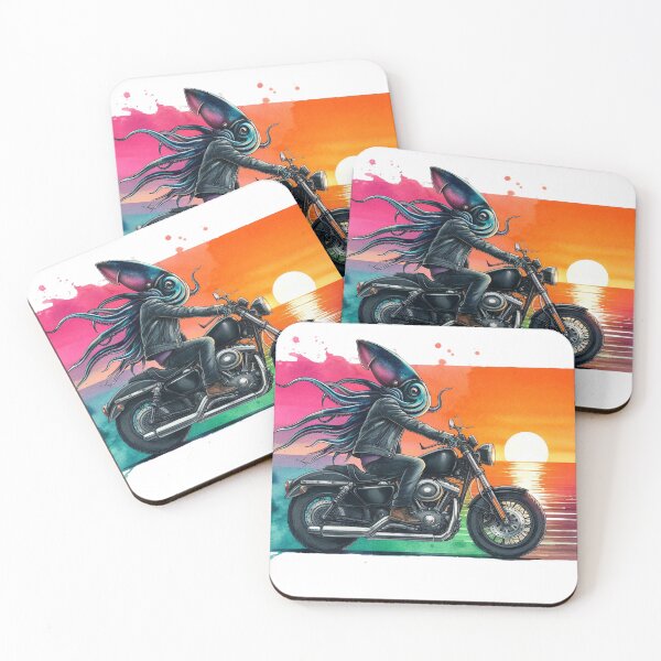 Item preview, Squid riding a motorcycle. designed and sold by winrich.