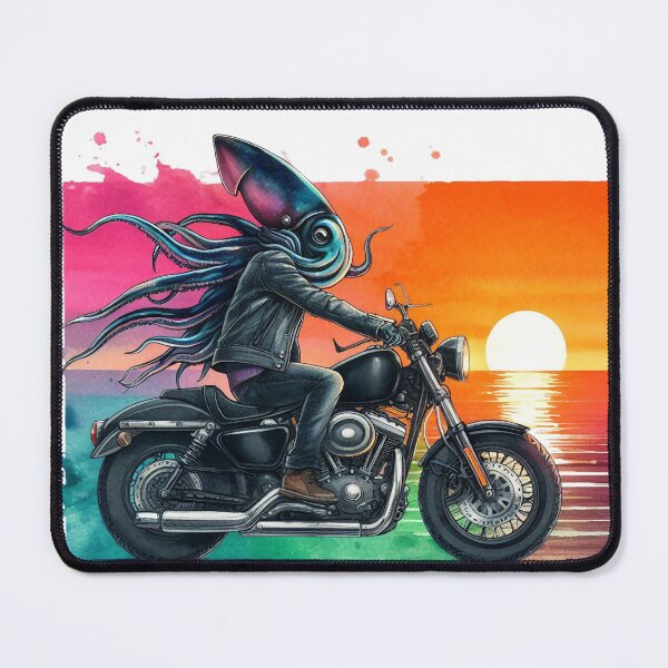 Item preview, Squid riding a motorcycle. designed and sold by winrich.