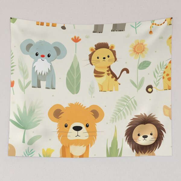 Item preview, Safari cute animals pattern for baby designed and sold by Cris888.
