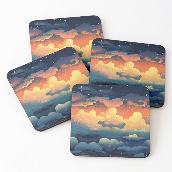 Item preview, Starry Sunset Clouds Above the Ocean 2 designed and sold by Hashola Designs.
