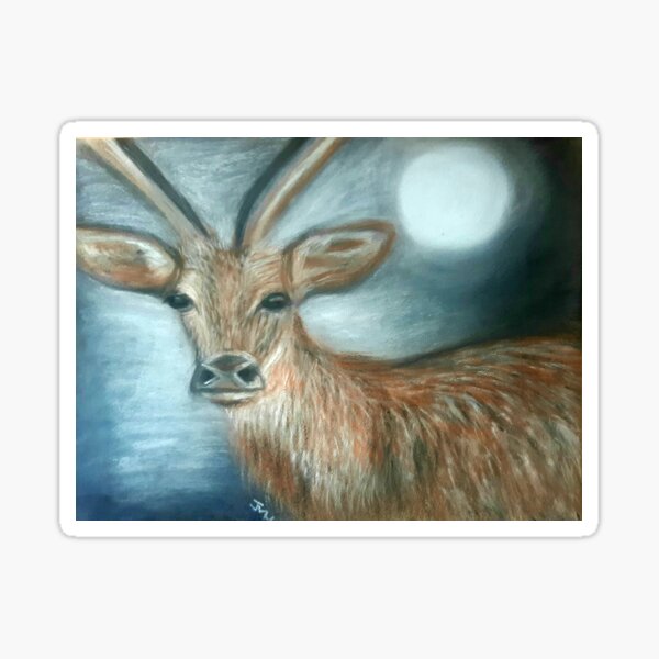 Item preview, The Buck Moon designed and sold by Artbyjanehicks.