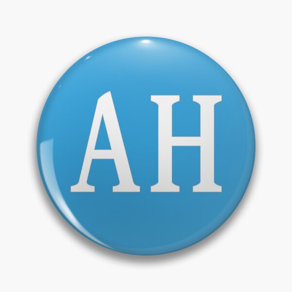 Item preview, AH Initials Monogram Elegant White Letters designed and sold by Jeallan Designs.