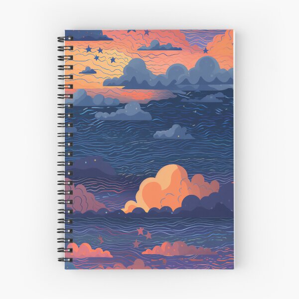 Item preview, Starry Sunset Clouds Above the Ocean 4 designed and sold by Hashola Designs.