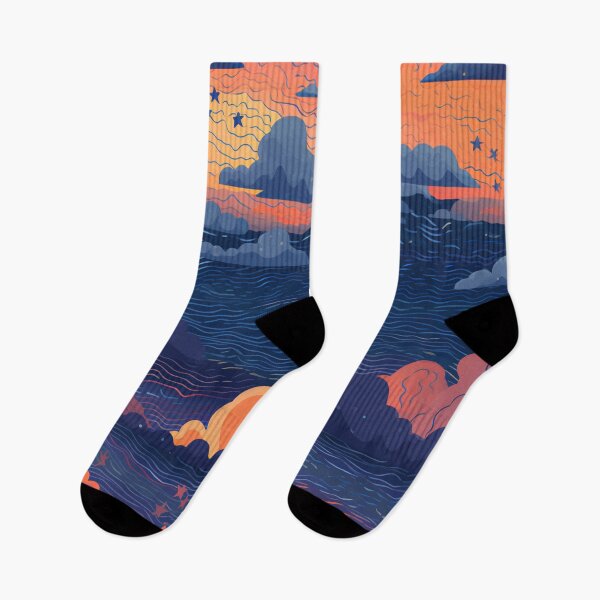 Item preview, Starry Sunset Clouds Above the Ocean 4 designed and sold by Hashola Designs.