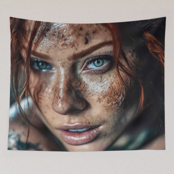 Item preview, Photo realistic adventurer redhead beauty crawling in mud -07 designed and sold by zotilus.