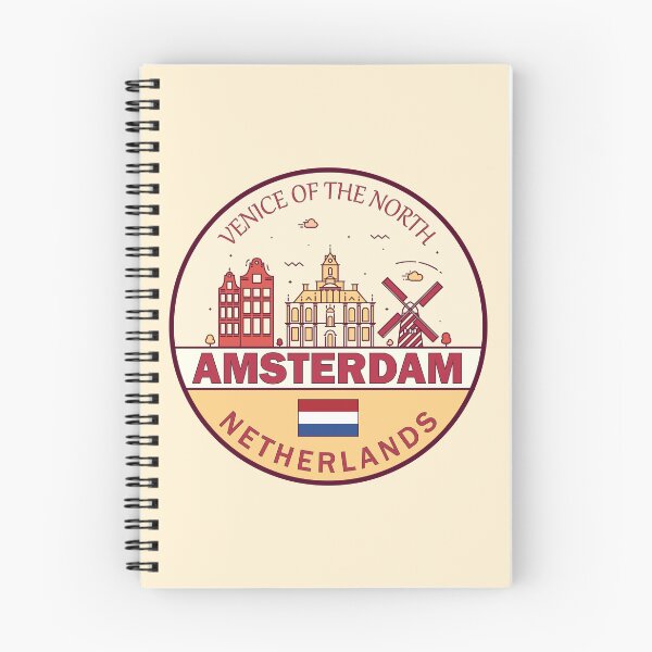 Item preview, Amsterdam Netherlands City Skyline Emblem designed and sold by KrisSidDesigns.