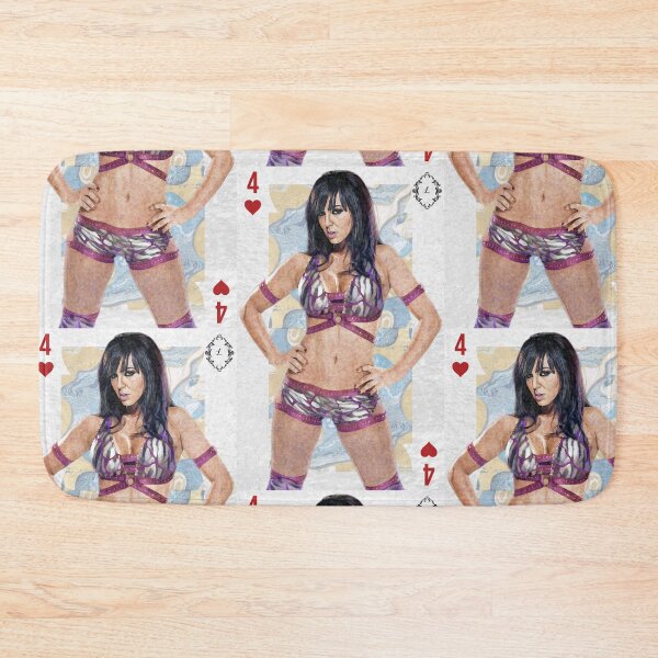 Item preview, 4 of Hearts wrestling diva playing card artwork designed and sold by PopRealistArt.