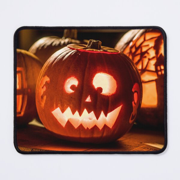 Item preview,  Spooky, carved pumpkins glow on Halloween night designed and sold by bailey-cooper.