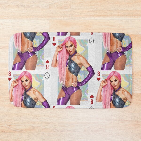 Item preview, 8 of Hearts wrestling diva playing card artwork designed and sold by PopRealistArt.
