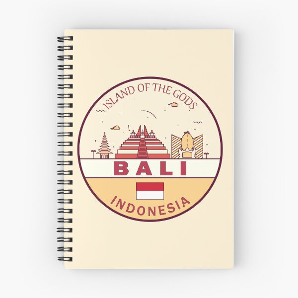 Artikelvorschau, Bali-Indonesien-Stadt-Skyline-Emblem entworfen und verkauft von KrisSidDesigns.