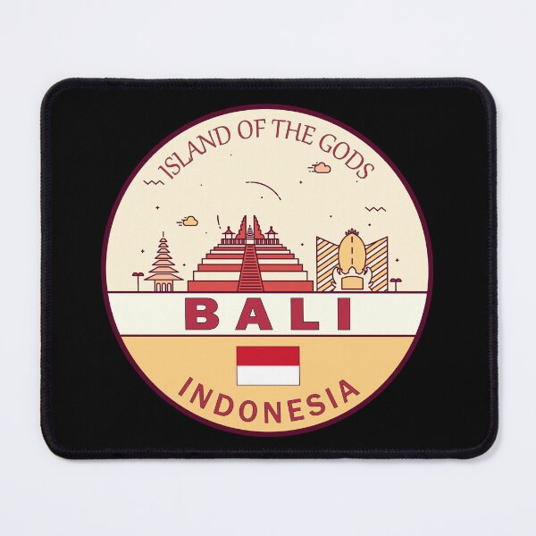 Item preview, Bali Indonesia City Skyline Emblem designed and sold by KrisSidDesigns.