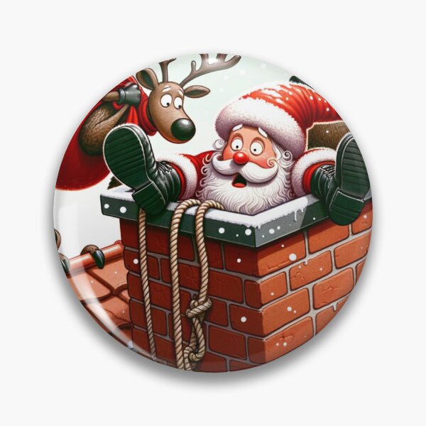 Item preview, Santa Stuck In Chimney designed and sold by PrestigePatches.