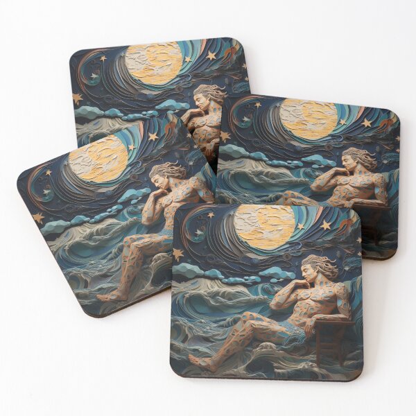 Item preview, Man thinking under the moon designed and sold by enver kucur.