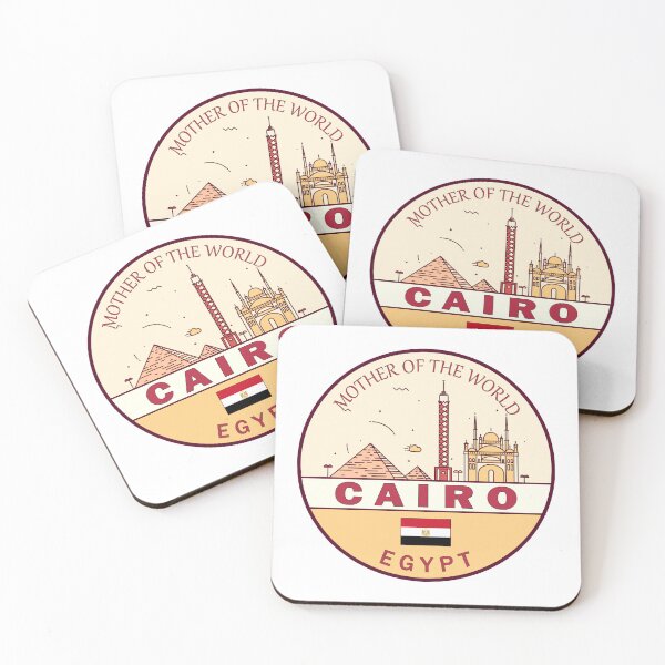 Item preview, Emblema del horizonte de la ciudad de El Cairo Egipto designed and sold by KrisSidDesigns.