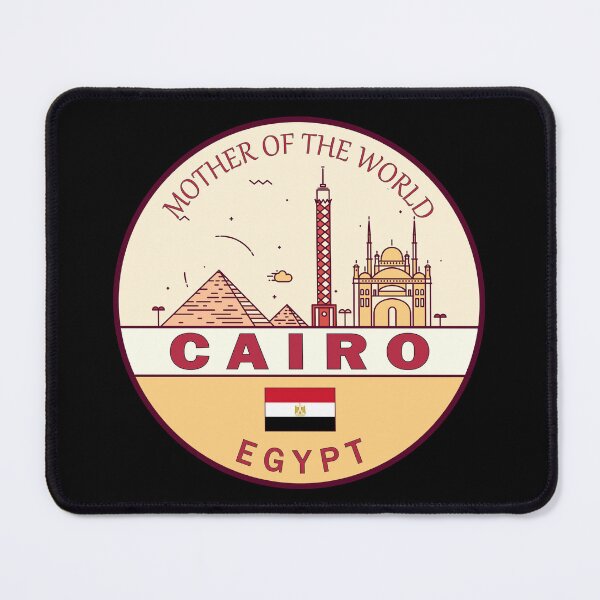 Item preview, Cairo Egypt City Skyline Emblem designed and sold by KrisSidDesigns.