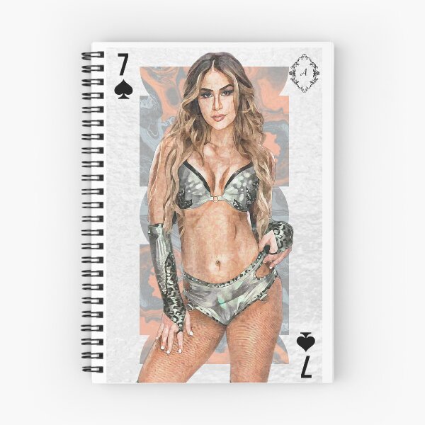 Item preview, 7 of Spades wrestling diva playing card artwork designed and sold by PopRealistArt.