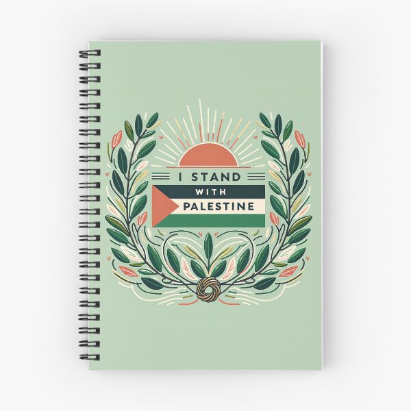 Item preview, I Stand With Palestine - Flag, Sun & Olive Branches designed and sold by SocialCause.