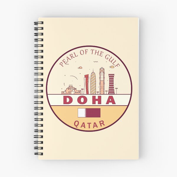 Item preview, Doha Qatar City Skyline Emblem designed and sold by KrisSidDesigns.