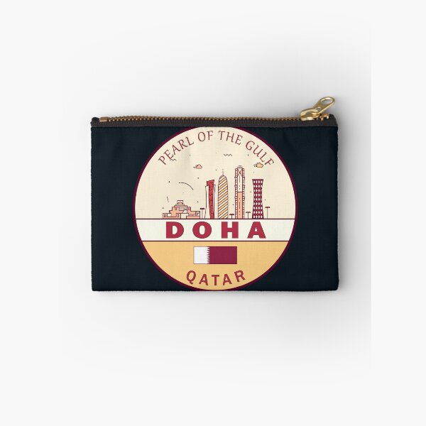 Item preview, Doha Qatar City Skyline Emblem designed and sold by KrisSidDesigns.