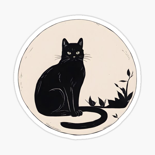 Black Cat Sticker For D&D Players