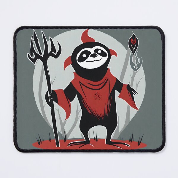 Item preview, Devil sloth with a pitchfork designed and sold by slothsandducks.