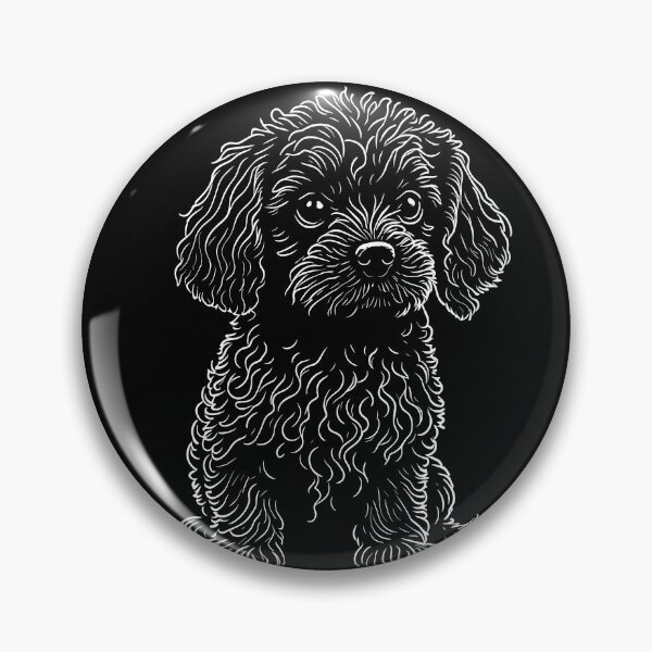 Item preview, Cute pup white line drawing designed and sold by Music-matter.