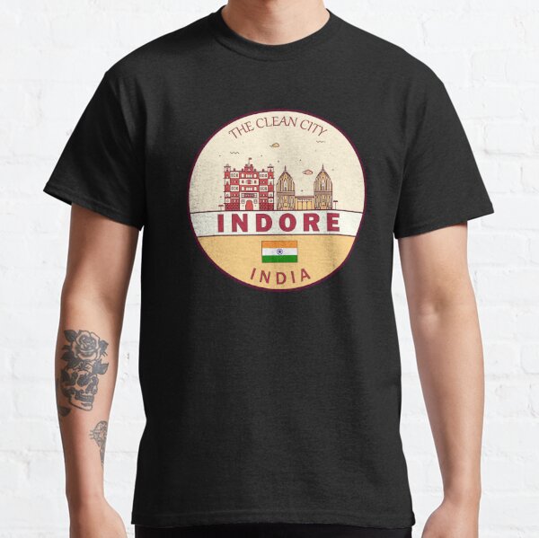  Vintage Indore India Retro Design T-shirt : Clothing, Shoes &  Jewelry