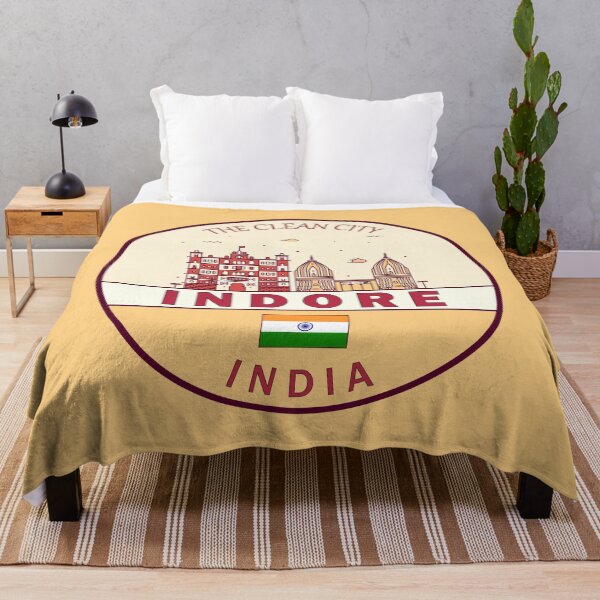 Item preview, Indore India City Skyline Emblem designed and sold by KrisSidDesigns.