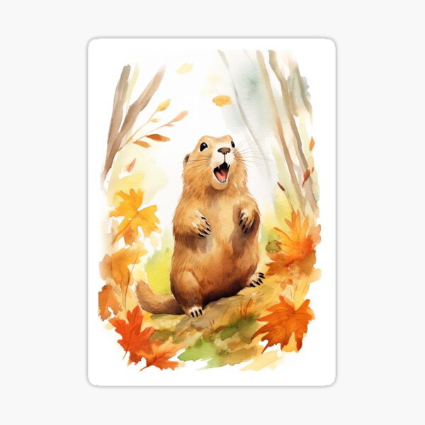 Item preview, Whimsical Autumn: Nature's Playtime - Prairie Dog designed and sold by KieraJewel.