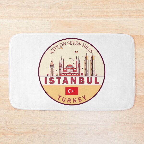 Item preview, Istanbul Turkey City Skyline Emblem designed and sold by KrisSidDesigns.