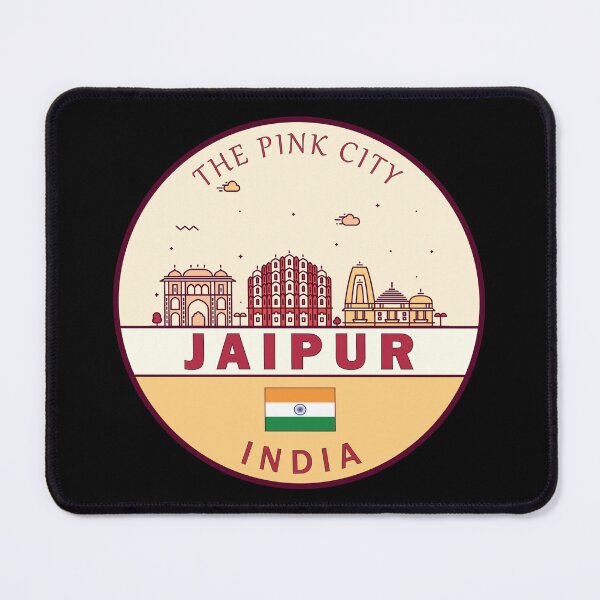 Item preview, Jaipur India City Skyline Emblem designed and sold by KrisSidDesigns.