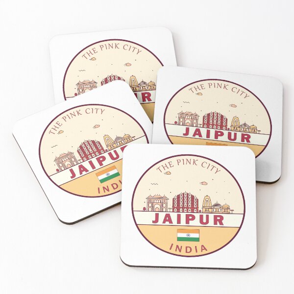 Item preview, Jaipur India City Skyline Emblem designed and sold by KrisSidDesigns.