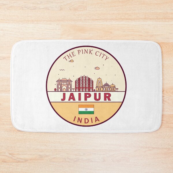 Item preview, Jaipur India City Skyline Emblem designed and sold by KrisSidDesigns.