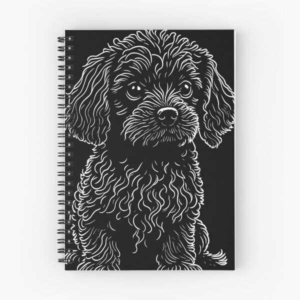 Item preview, Cute pup white line drawing designed and sold by Music-matter.