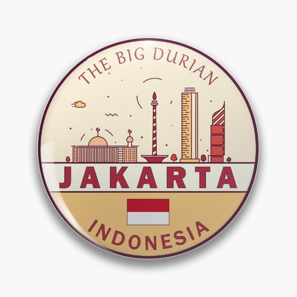 Item preview, Jakarta Indonesia City Skyline Emblem designed and sold by KrisSidDesigns.