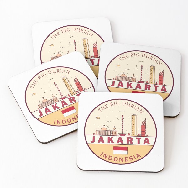 Item preview, Jakarta Indonesia City Skyline Emblem designed and sold by KrisSidDesigns.