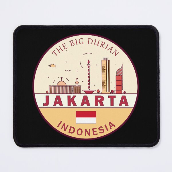 Item preview, Jakarta Indonesia City Skyline Emblem designed and sold by KrisSidDesigns.