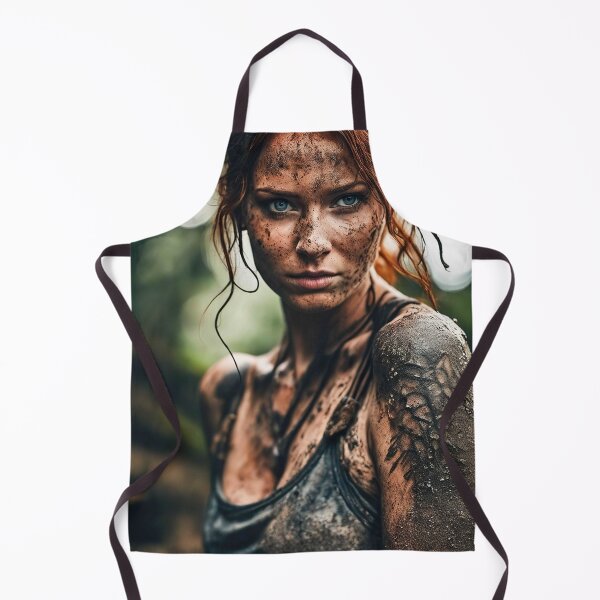 Item preview, Photo realistic adventurer redhead beauty crawling in mud -03 designed and sold by zotilus.