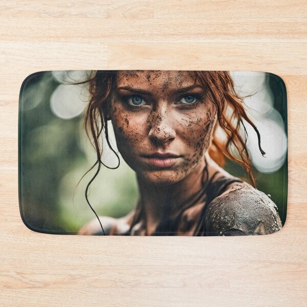 Item preview, Photo realistic adventurer redhead beauty crawling in mud -03 designed and sold by zotilus.