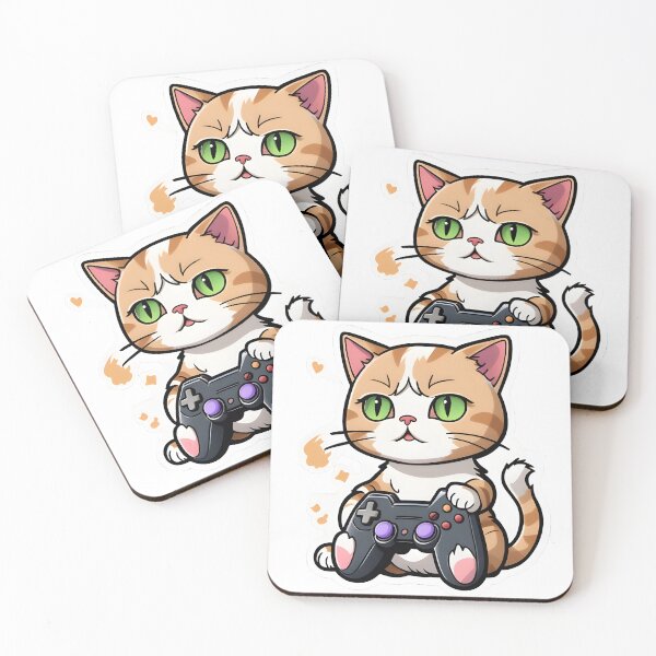 Item preview, Cute Gamer Cat designed and sold by kmart2x.