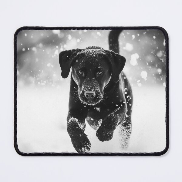 Item preview, Black Lab running through the Snow designed and sold by blackdogbuckeye.