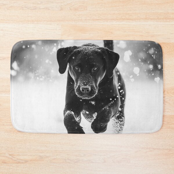 Item preview, Black Lab running through the Snow  designed and sold by blackdogbuckeye.