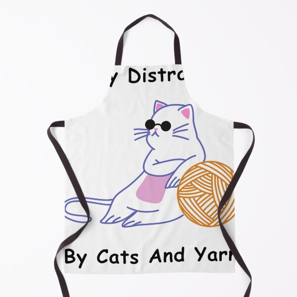 Item preview, Easily Distracted By Cats and Yarn designed and sold by Wiss2Arts.