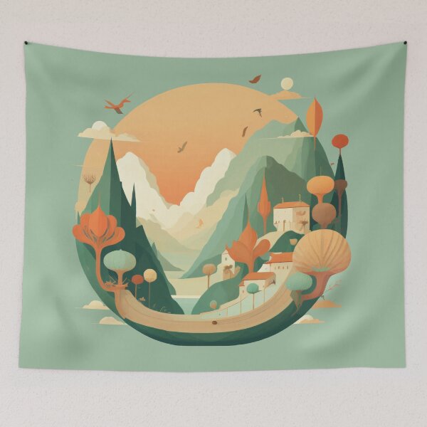 Item preview, Village in an Enchanted Forest designed and sold by XikilloconX.
