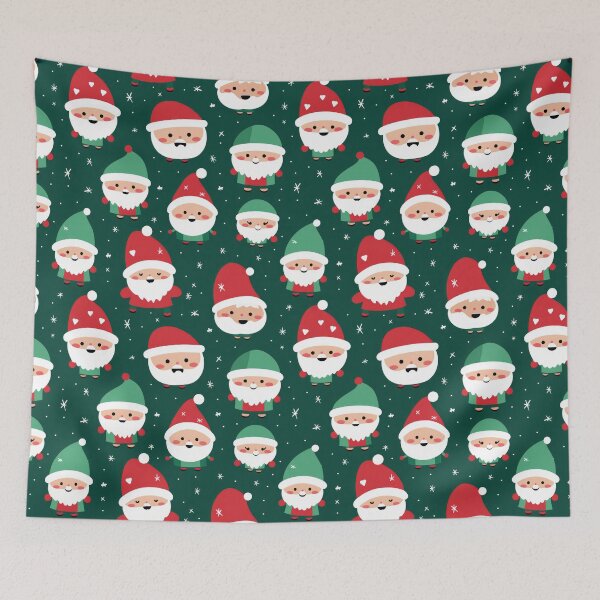 Item preview, Christmas cute kawaii Santa Seamless Pattern designed and sold by Sara_Design.