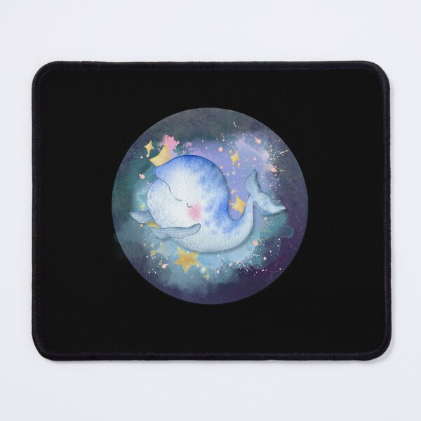 Item preview, Baby Beluga Whale Swimming In Space Watercolor designed and sold by kuremureDesign.