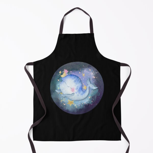 Item preview, Baby Beluga Whale Swimming In Space Watercolor designed and sold by kuremureDesign.